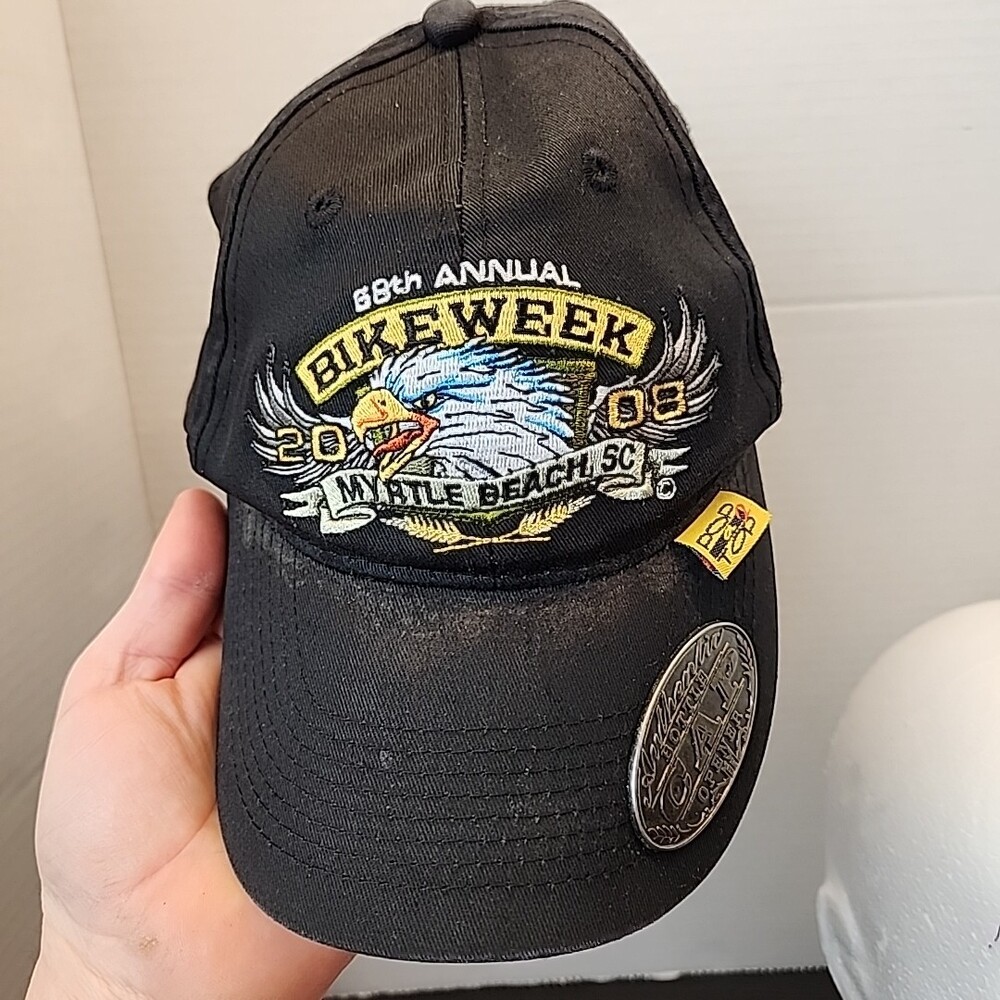 Vintage Bike Week 2005 Myrtle Beach Strapback Y2k Bottle Opener Big Eagle Logo